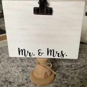 Mr. and Mrs. Wooden Photo Display